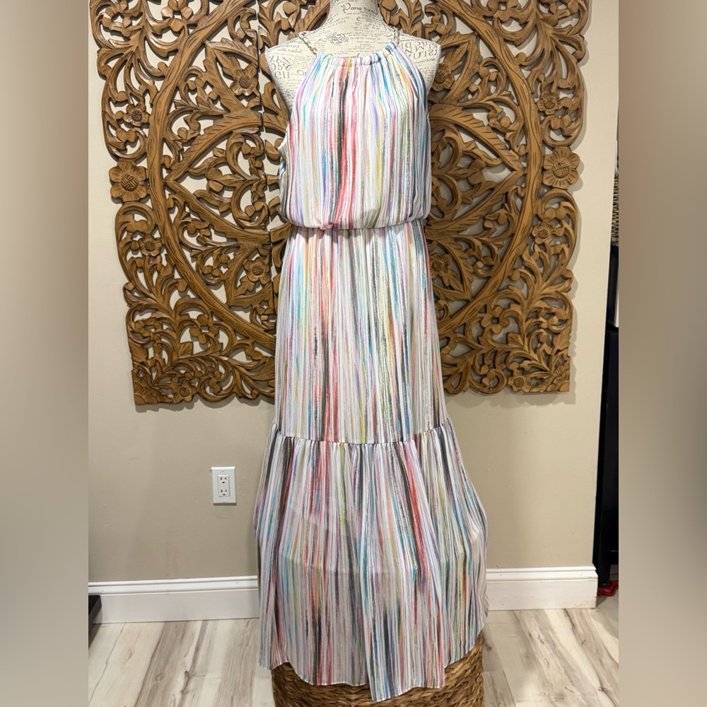 Thalia Sodi Multi-colored Striped Maxi Dress